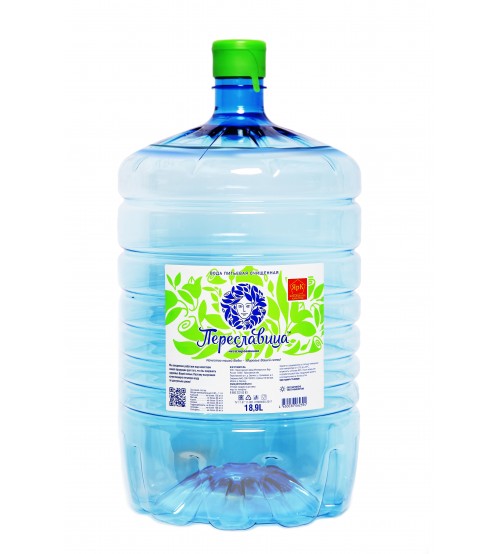 Вода питьевая очищенная негазированная "Переславица", 18,9 л (одноразовая тара)